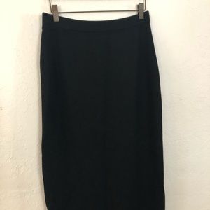 St. John Basics. Santana knit black long skirt.